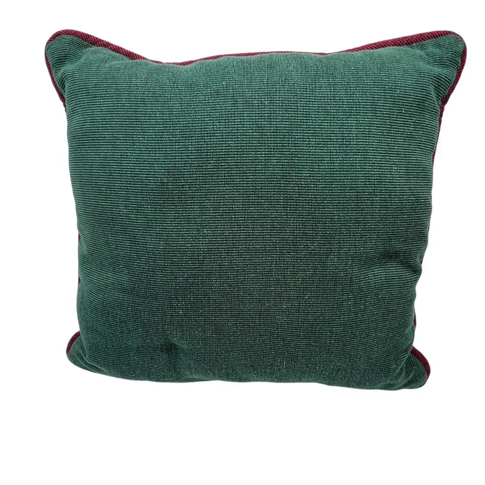 Vintge Angel Tapestry Christmas Throw Pillow‎ 16x16 Holly French Horn